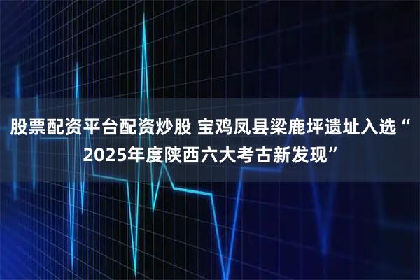 股票配资平台配资炒股 宝鸡凤县梁鹿坪遗址入选“2025年度陕西六大考古新发现”